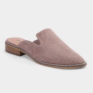 Indigo Road Hayze Perforated Nuede Neutral Mules